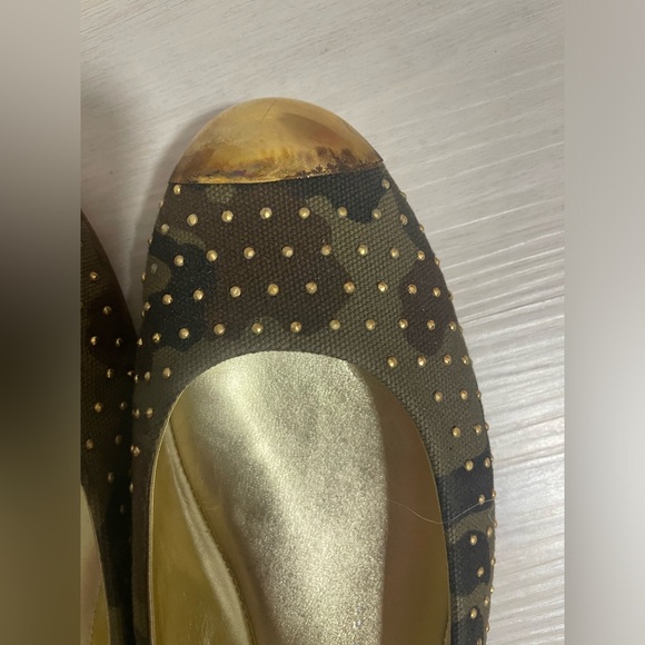 Giuseppe Zanotti Camo Studded gold metal tip flat Sz:40 - Picture 5 of 9